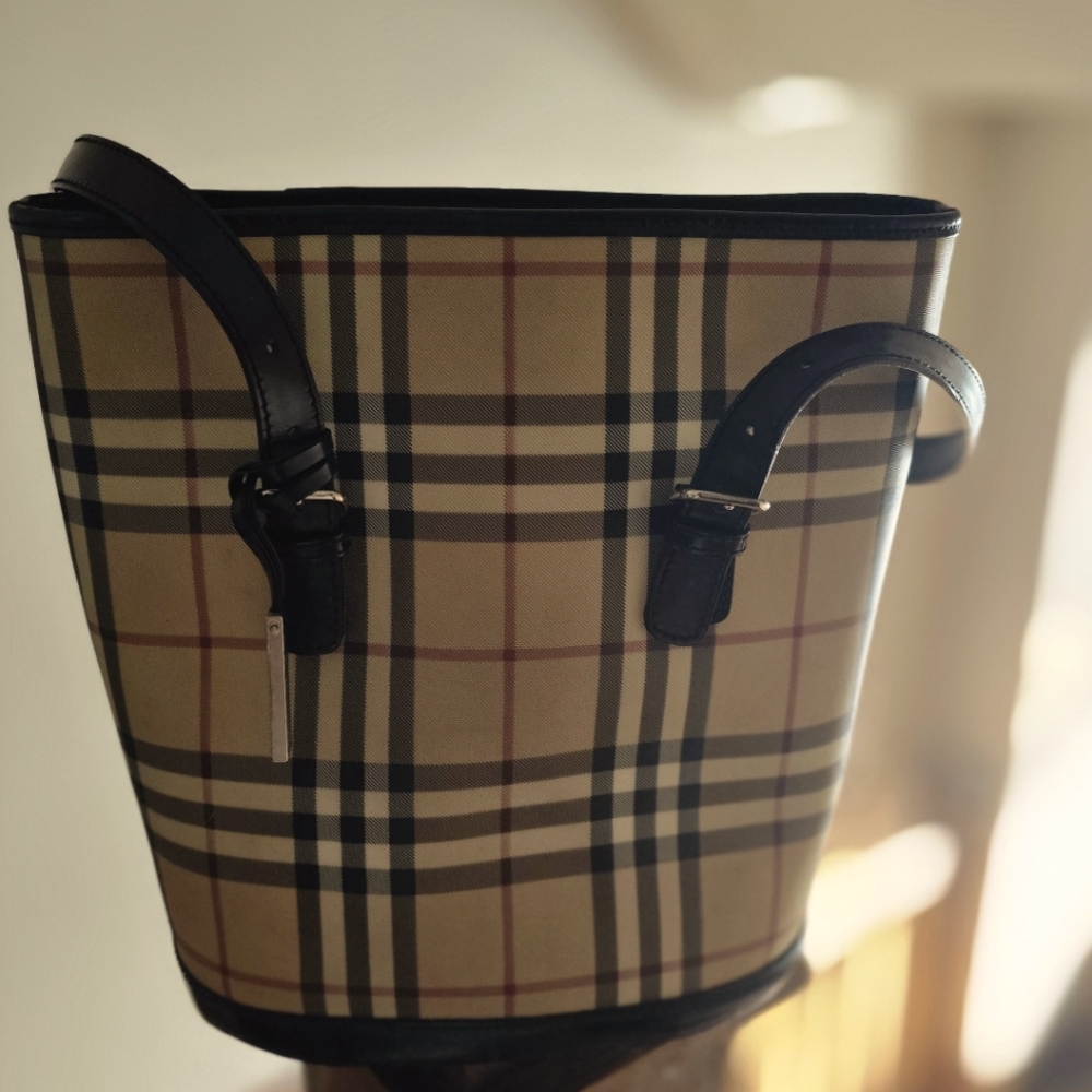 Burberry Plaid Bucket Bag